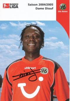 Dame Diouf  2004/2005   Hannover 96  Fußball Autogrammkarte original signiert 