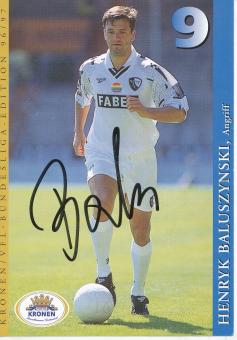 Henryk Baluszynski † 2012   1996/1997  VFL Bochum  Fußball Autogrammkarte original signiert 