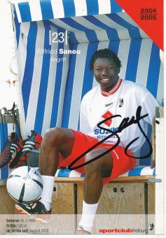 Wilfried Sanou  2004/2005   SC Freiburg  Fußball Autogrammkarte original signiert 