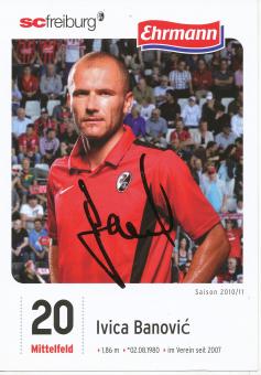 Ivica Banovic  2010/2011   SC Freiburg  Fußball Autogrammkarte original signiert 
