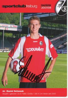 Daniel Schwaab  2007/2008   SC Freiburg  Fußball Autogrammkarte original signiert 