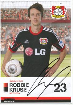 Robbie Kruse  2013/2014   Bayer 04 Leverkusen  Fußball Autogrammkarte original signiert 