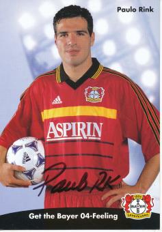 Paulo Rink  1998/1999   Bayer 04 Leverkusen  Fußball Autogrammkarte original signiert 