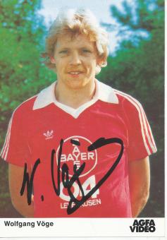 Wolfgang Vöge     Bayer 04 Leverkusen  Fußball Autogrammkarte original signiert 