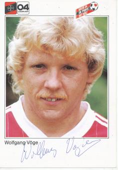 Wolfgang Vöge  1983/1984   Bayer 04 Leverkusen  Fußball Autogrammkarte original signiert 