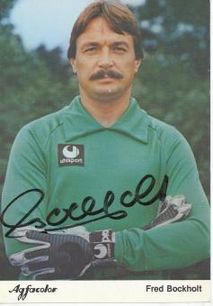 Fred Bockholt  1981/1982   Bayer 04 Leverkusen  Fußball Autogrammkarte original signiert 
