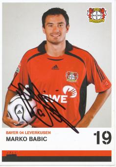 Marko Babic  2006/2007   Bayer 04 Leverkusen  Fußball Autogrammkarte original signiert 