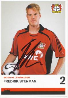 Fredrik Stenman  2006/2007   Bayer 04 Leverkusen  Fußball Autogrammkarte original signiert 