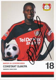 Constant Djakpa  2008/2009   Bayer 04 Leverkusen  Fußball Autogrammkarte original signiert 