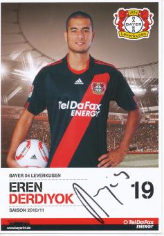 Eren Derdiyok  2010/2011   Bayer 04 Leverkusen  Fußball Autogrammkarte original signiert 