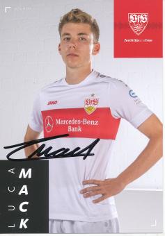 Luca Mack  2019/2020  VFB Stuttgart  Fußball Autogrammkarte original signiert 