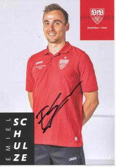 Emiel Schulze  2019/2020  VFB Stuttgart  Fußball Autogrammkarte original signiert 