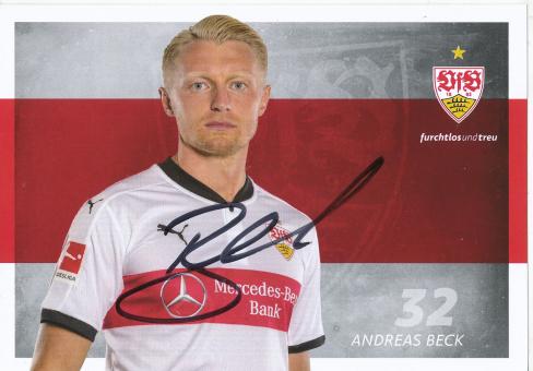 Andreas Beck  2017/2018   VFB Stuttgart  Fußball Autogrammkarte original signiert 