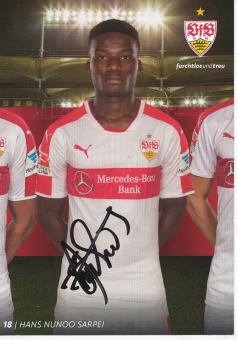 Hans Nunoo Sarpei  2016/2017  VFB Stuttgart Amateure  Fußball Autogrammkarte original signiert 