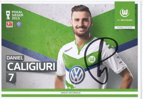 Daniel Caligiuri  2015/2016  VFL Wolfsburg  Fußball Autogrammkarte original signiert 