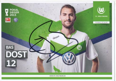 Bas Dost  2015/2016  VFL Wolfsburg  Fußball Autogrammkarte original signiert 