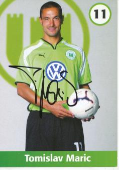 Tomislav Maric   VFL Wolfsburg  Fußball Autogrammkarte original signiert 