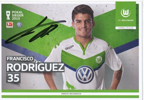 Francisco Rodriguez  2015/2016  VFL Wolfsburg  Fußball Autogrammkarte original signiert 