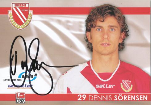 Dennis Sörensen   2007/2008  FC Energie Cottbus  Fußball Autogrammkarte original signiert 