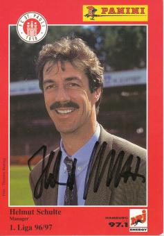 Helmut Schulte  1996/1997   FC St Pauli  Fußball Autogrammkarte original signiert 