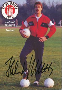 Helmut Schulte   FC St Pauli  Fußball Autogrammkarte original signiert 