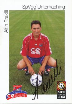 Altanin Rraklli  SpVgg Unterhaching  Fußball Autogrammkarte original signiert 
