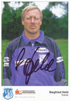 Siegfried Held  VFB Leipzig  Fußball Autogrammkarte original signiert 