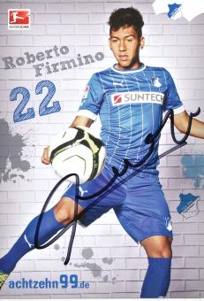 Roberto Firmino   TSG Hoffenheim  Fußball Autogrammkarte original signiert 
