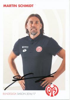 Martin Schmidt  2016/2017   FSV Mainz 05    Fußball Autogrammkarte original signiert 
