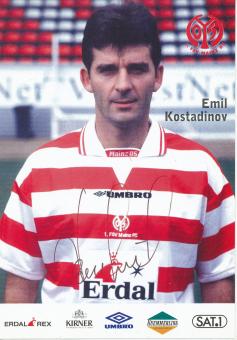 Emil Kostadinov  1998/1999   FSV Mainz 05   Fußball Autogrammkarte original signiert 