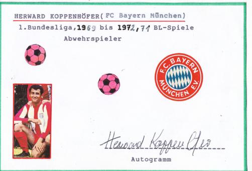 Herward Koppenhöfer  DFB  Fußball Autogramm Karte  original signiert 