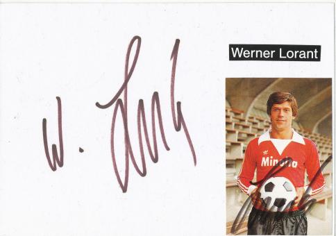 2 x Werner Lorant  Eintracht Frankfurt  Fußball Autogramm Karte  original signiert 