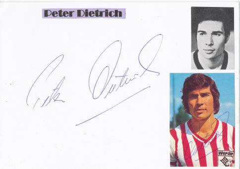 2 x Peter Dietrich  DFB  Fußball Autogramm Karte  original signiert 