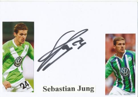 Sebastian Jung  VFL Wolfsburg   Fußball Autogramm Karte  original signiert 