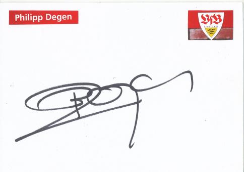 Philipp Degen  VFB Stuttgart   Fußball Autogramm Karte  original signiert 