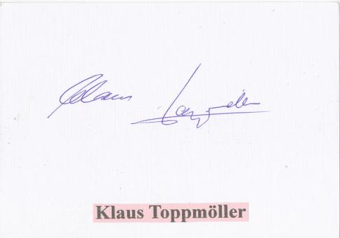 Klaus Toppmöller   DFB  Fußball Autogramm Karte  original signiert 