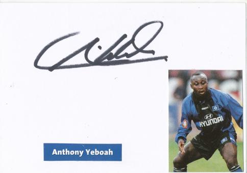Anthony Yeboah  Hamburger SV  Fußball Autogramm Karte  original signiert 