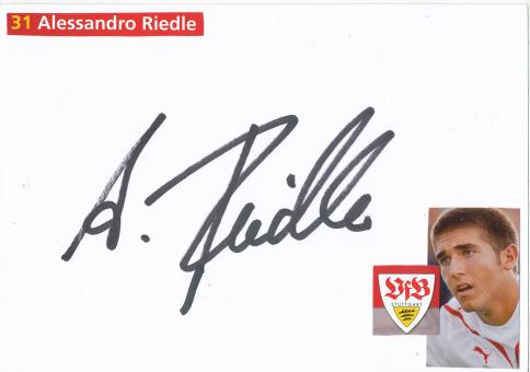 Alessandro Riedle  VFB Stuttgart   Fußball Autogramm Karte  original signiert 