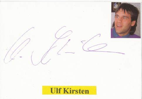 Ulf Kirsten  Bayer 04 Leverkusen  Fußball Autogramm Karte  original signiert 