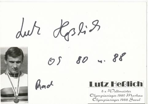 Lutz Heßlich  Radsport Autogramm Karte original signiert 