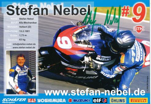 Stefan Nebel   Motorrad  Autogrammkarte  original signiert 