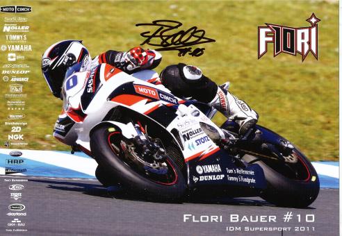Florian Bauer   Motorrad  Autogrammkarte  original signiert 