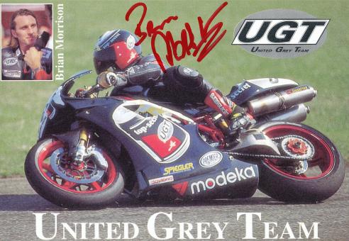 Brian Morrison  Großbritanien  Motorrad  Autogrammkarte  original signiert 