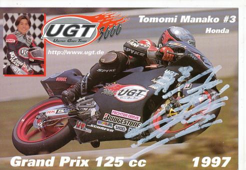 Tomomi Manako  Japan  Motorrad  Autogrammkarte  original signiert 