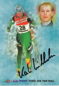 Kati Wilhelm   Biathlon  Autogrammkarte original signiert 