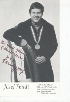 Josef Fendt  Rodeln  Autogrammkarte original signiert 