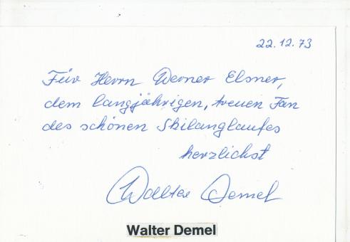 Walter Demel  Skilanglauf  Karte original signiert 