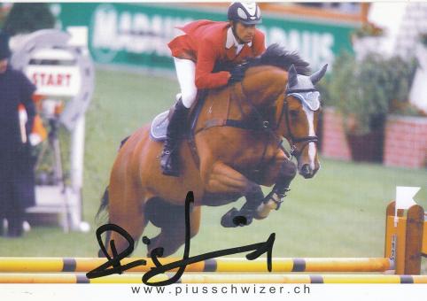 Pius Schwizer  Schweiz  Reiten  Autogrammkarte original signiert 