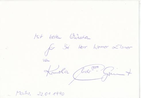 Kornelia Ender Grummt  DDR  Schwimmen  Autogramm Karte original signiert 