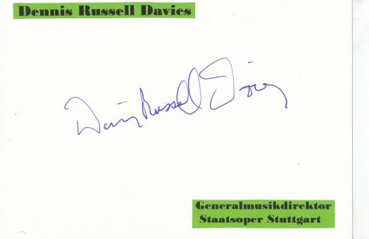 Dennis Russell Davies  Oper  Klassik  Musik Autogramm Karte  original signiert 
